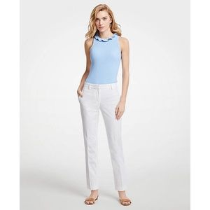NWT ANN TAYLOR White Eyelet Lace Ankle Pants